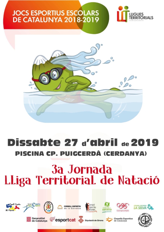Cartell 3a jornada lliga territorial natació 2019