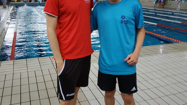 Gerard Roura i Agustí Planas, escola de natació del Club Nàutic Port de la Selva